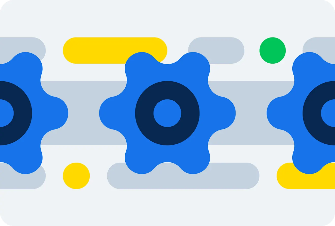Graphic icons representing API calls