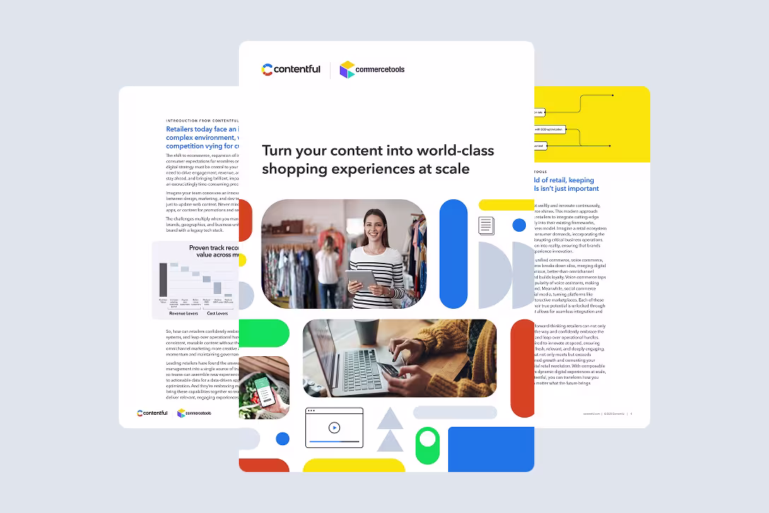 Cover: Contentful for Retail (March 2025 refresh)