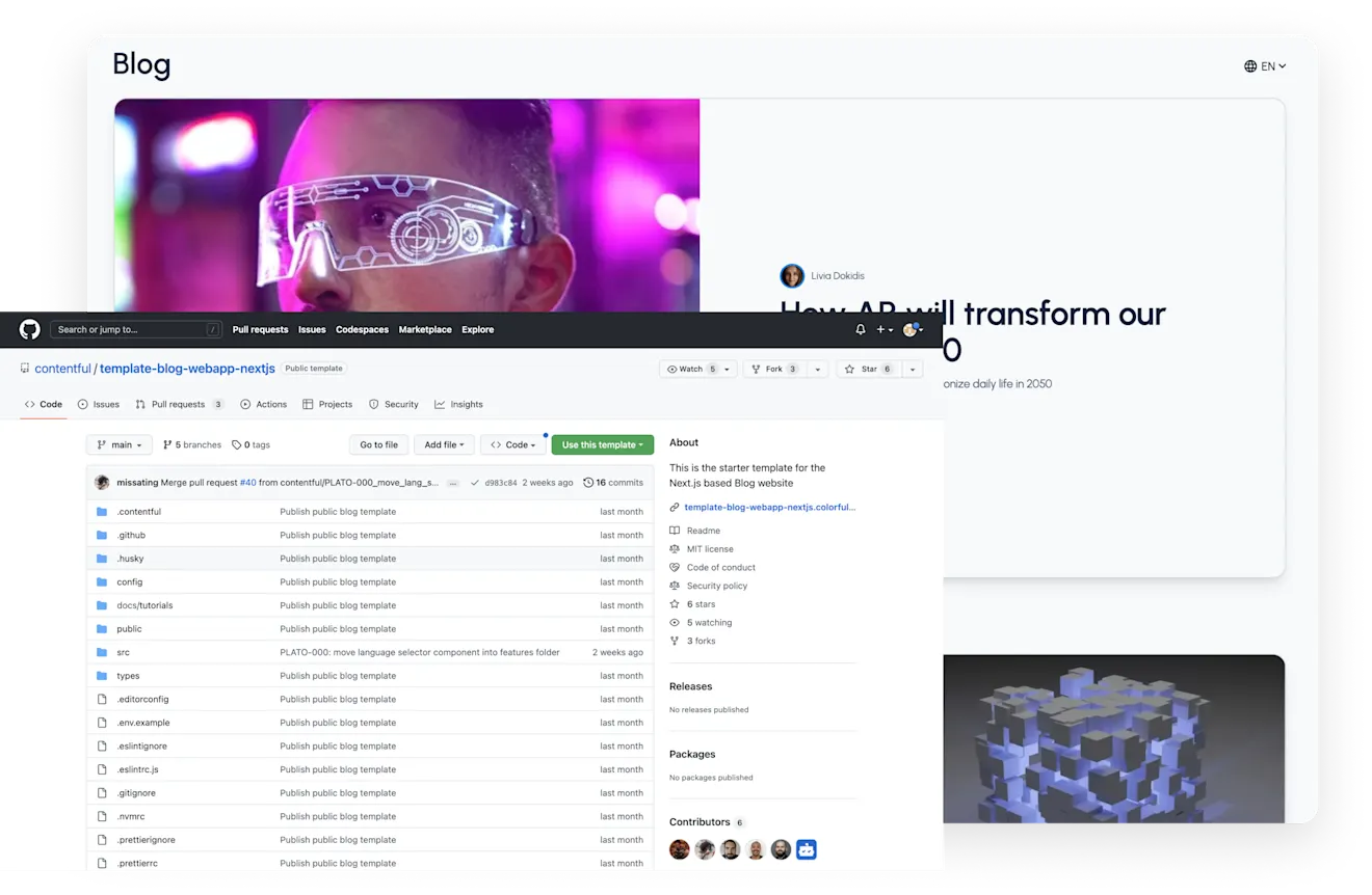Next.js blog starter template
