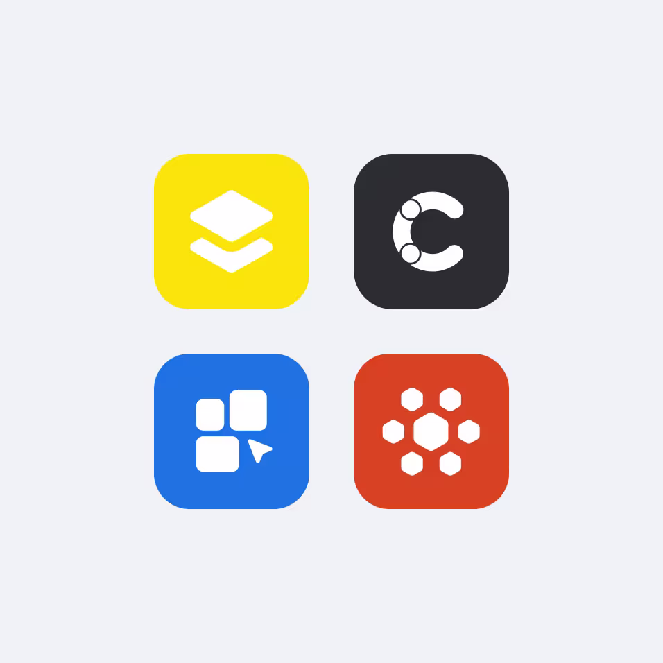 Arrangement of Contentful, Platform, Studio and Ecosystem icon identifiers.